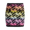 Versace Ombré La Greca Pattern Miniskirt