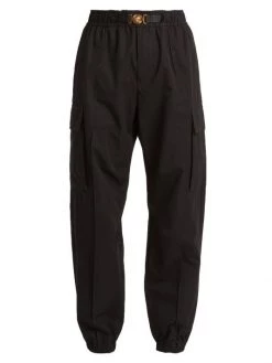 Versace Silver Baroque, Fuchsia And Tawny Informal Cotton Poplin Pants For Men