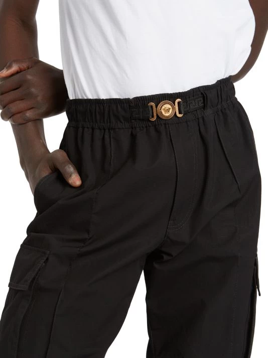 Versace Silver Baroque, Fuchsia And Tawny Informal Cotton Poplin Pants For Men 6 Versace Silver Baroque, Fuchsia And Tawny Informal Cotton Poplin Pants For Men - Image 6