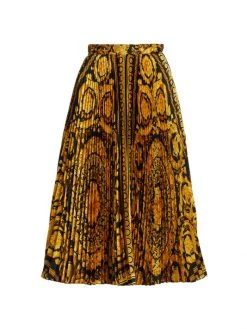 Versace Baroque Heritage Pleated Midi-Skirt