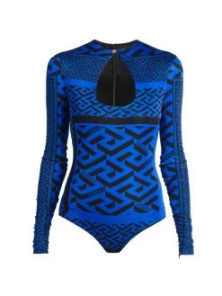 Versace La Greca Print Bodysuit
