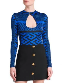 Versace La Greca Print Bodysuit -Versace Online Shop unnamed file 3008