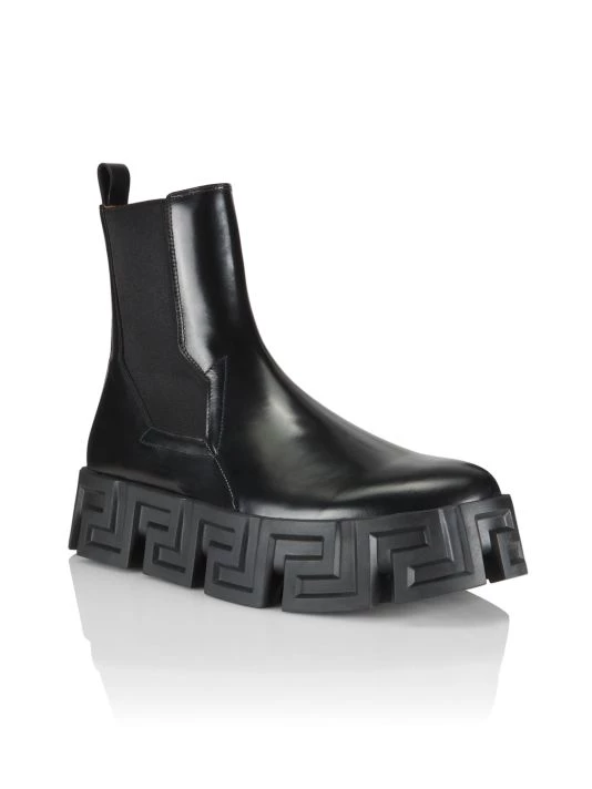 Versace Leather Platform Chelsea Boots For Men 2 Versace Leather Platform Chelsea Boots For Men - Image 2