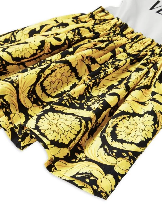 Versace Baby Girl's Logo Cotton Dress For Kids 3 Versace Baby Girl's Logo Cotton Dress For Kids - Image 3