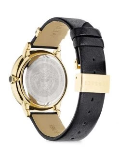 Versace Medusa Icon IP Yellow Gold Leather Strap Watch For Men -Versace Online Shop unnamed file 305