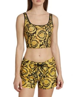 Versace Barocco Print Tank Bikini Top -Versace Online Shop unnamed file 3052