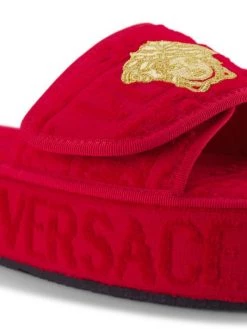 Versace Logo Jacquard Medusa Slippers White -Versace Online Shop unnamed file 3061