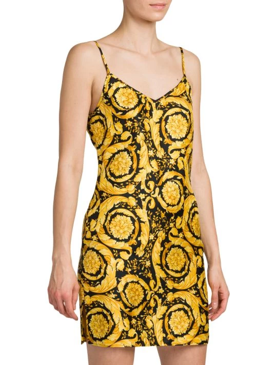 Versace Baroque Print Silk Slipdress 4 Versace Baroque Print Silk Slipdress - Image 4
