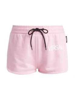 Versace Logo Drawstring Sweat Shorts