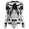 Versace Oversized Barocco Print Bodysuit