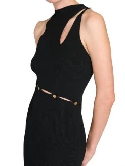 Versace Serie Button-Embellished Midi-Dress -Versace Online Shop unnamed file 3133