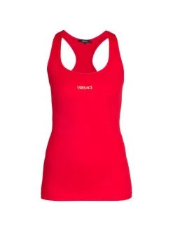 Versace Logo Stretch Tank Top Black -Versace Online Shop unnamed file 3139