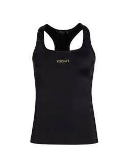 Versace Logo Stretch Tank Top Black -Versace Online Shop unnamed file 3140