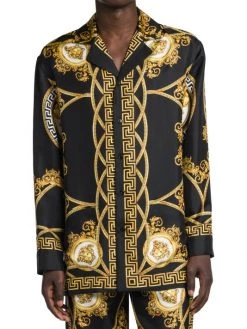Versace Seta Coupe De Deaux Silk Pajama Shirt For Men -Versace Online Shop unnamed file 3156