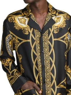 Versace Seta Coupe De Deaux Silk Pajama Shirt For Men -Versace Online Shop unnamed file 3159