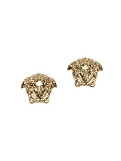 Versace La Medusa Goldtone Stud Earrings