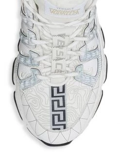 Versace Trigreca Lace-Up Sneakers For Men White Black -Versace Online Shop unnamed file 3348