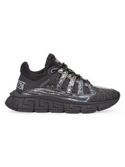 Versace Trigreca Lace-Up Sneakers For Men White Black -Versace Online Shop unnamed file 3350