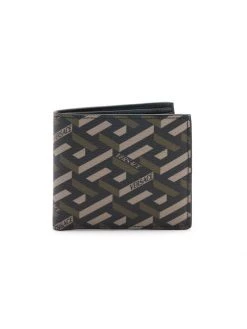 Versace Coated Canvas Logo Wallet For Men