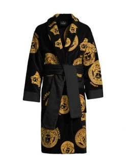 Versace Medusa Coin Bathrobe For Men