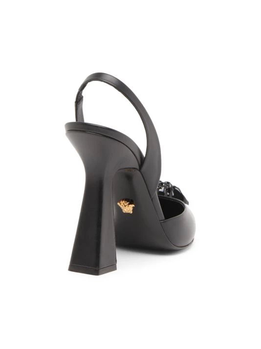 Versace La Medusa Leather Slingback Pumps 3 Versace La Medusa Leather Slingback Pumps - Image 3