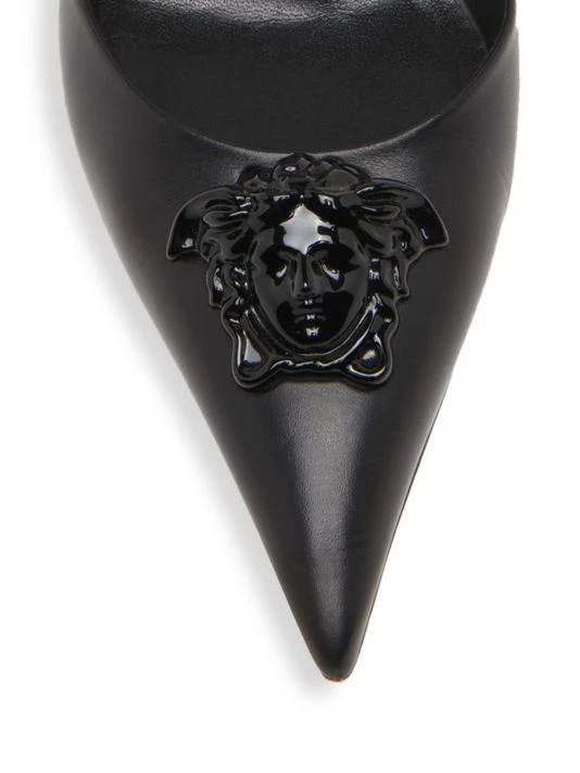 Versace La Medusa Leather Slingback Pumps 4 Versace La Medusa Leather Slingback Pumps - Image 4