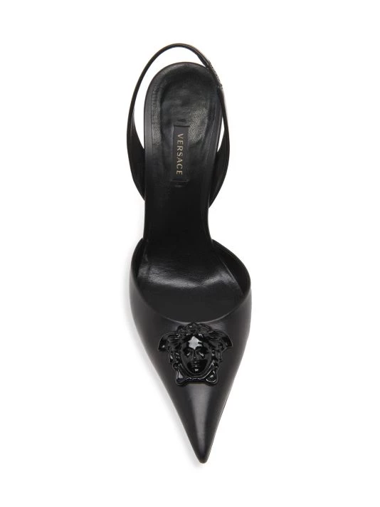 Versace La Medusa Leather Slingback Pumps 5 Versace La Medusa Leather Slingback Pumps - Image 5