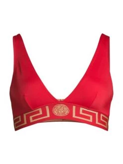 Versace Greca Border Bikini Top Fuchsia -Versace Online Shop unnamed file 3412