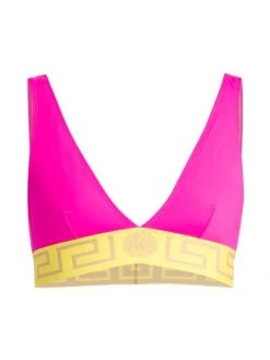 Versace Greca Border Bikini Top Fuchsia -Versace Online Shop unnamed file 3416