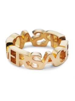 Versace Goldtone Logo Band Ring -Versace Online Shop unnamed file 342