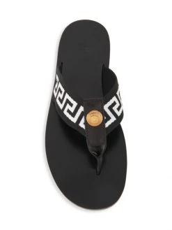 Versace Nastro Leather Thong Sandals For Men Nero Oro -Versace Online Shop unnamed file 3442