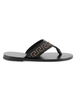 Versace Nastro Leather Thong Sandals For Men Nero Oro -Versace Online Shop unnamed file 3444