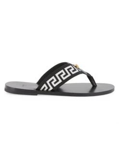 Versace Nastro Leather Thong Sandals For Men Nero Oro -Versace Online Shop unnamed file 3445