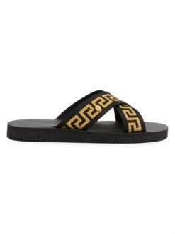 Versace Greca Crisscross Sandals For Men Black Gold -Versace Online Shop unnamed file 3453