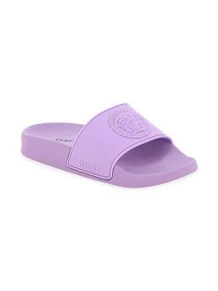 Versace Little Kid's And Kid's Medusa-Embossed Pool Slides For Kids Fuchsia