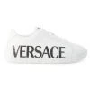 Versace La Greca Logo Leather Sneakers