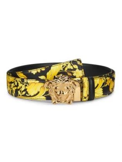 Versace Medusa Buckle Reversible Leather Belt For Men