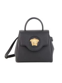 Versace Mini La Medusa Leather Top Handle Bag