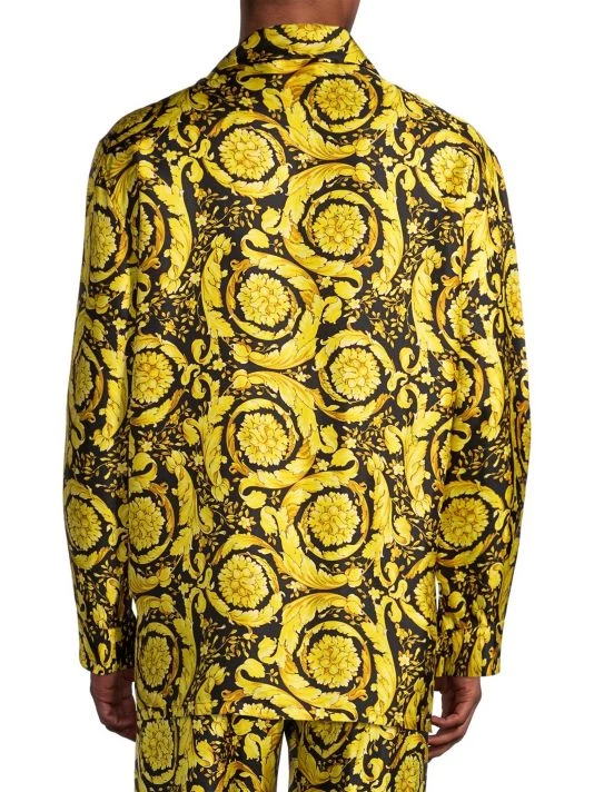 Versace Baroque Silk Pajama Top For Men 4 Versace Baroque Silk Pajama Top For Men - Image 4