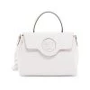 Versace Medium La Medusa Leather Top Handle Bag Optic White