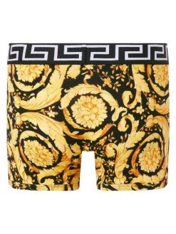 Versace Barocco-Print Cotton-Stretch Boxer Briefs For Men