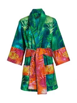 Versace Jungle Print Cotton Robe