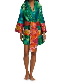 Versace Jungle Print Cotton Robe -Versace Online Shop unnamed file 3546