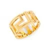 Versace Greca Goldtone Ring For Men
