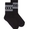 Versace Logo Crew Socks For Kids White Black
