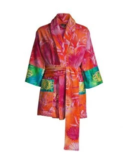 Versace Printed Short Bath Robe