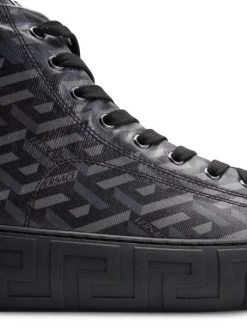Versace La Greca Split Leather High-Top Sneakers For Men -Versace Online Shop unnamed file 360