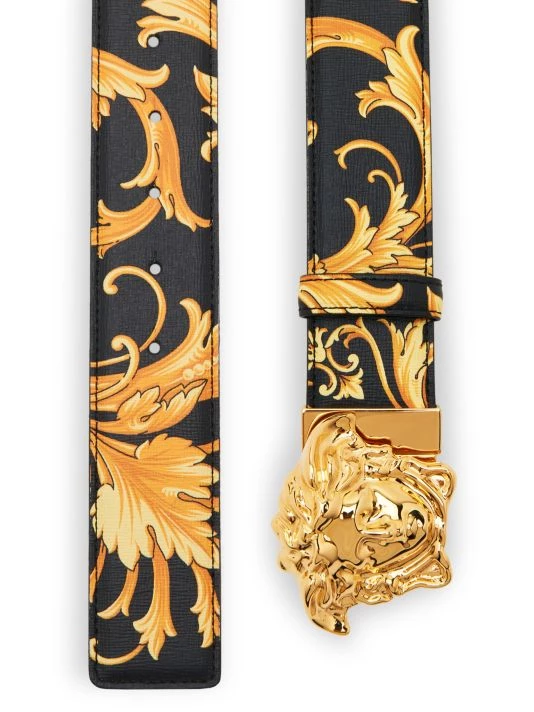 Versace Medusa Heritage Baroque-Print Reversible Leather Belt For Men 2 Versace Medusa Heritage Baroque-Print Reversible Leather Belt For Men - Image 2