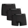 Versace 3-Pack Logo Band Boxer Briefs For Men Black