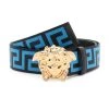 Versace Medusa Buckle Printed Nylon Belt For Men Nero Palladio